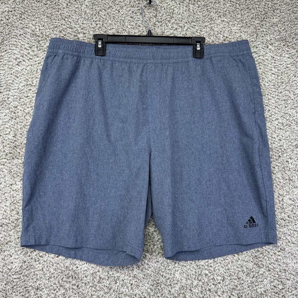 Adidas Golf Athletic Shorts Men's Size 2XL XXL Blue Gray Gym Short Pockets 9"